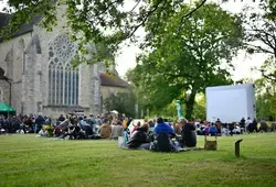 soirée cinéma dans le parc de l'Abbaye Royale de l'Epau
