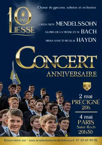 Concert anniversaire de l'Académie Musicale de Liesse à Précigné