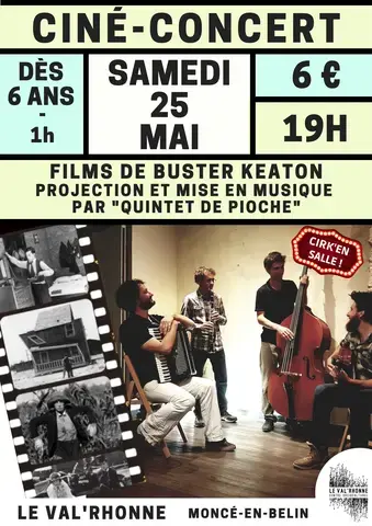 Ciné-concert - films de Buster Keaton par " Quintet de Pioche"