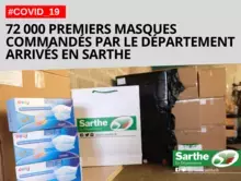 Coronavirus : 72 000 premiers masques arrivés en Sarthe
