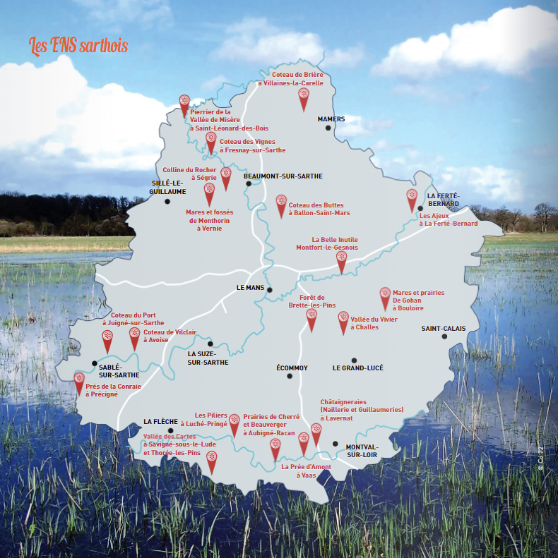 carte des ENS sarthois
