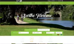 visuel de la page d'accueil du site Sarthe Tourisme