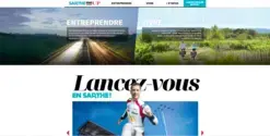 Visuel de la page d'accueil du site Sarthe Me Up