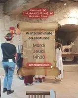 Visite familiale en costume