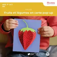Fruits et légumes en carte pop-up