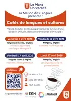 Café de langues et cultures - Le Mans Université