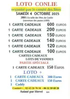 Loto du comité des fêtes de Conlie