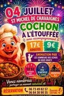 Cochon à l'étouffée et feu d'artifice