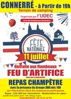 Repas champêtre et feu d'artifice