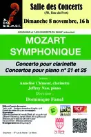 Mozart Symphonique : Concerto pour clarinette et concertos pour piano N°21 ET 25