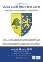 Conférence "Qui n’a pas de blason porte un lion"