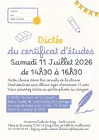 Dictée du certificat d'études à l'Ancienne école du Grez !