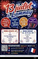 Repas et feu d'artifice