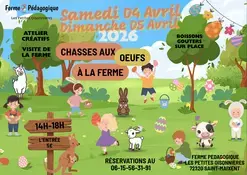 Chasse aux oeufs à la ferme