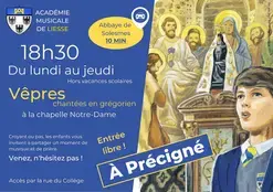 VÊPRES CHANTÉES PAR LES ENFANTS - ACADÉMIE MUSICALE DE LIESSE