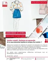 Atelier créatif : stylisme et aquarelle