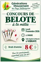 CONCOURS DE BELOTE À LE MÊLÉE