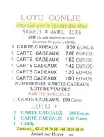 Loto du Comité des fêtes de Conlie