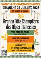 Grande fête champêtre des Alpes Mancelles : marché du terroir, repas champêtre et campagnard, guinguette, grand vide greniers