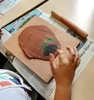 Atelier "herbier en argile"