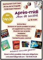 Après midi Jeux de Société