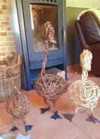Vannerie au musée. Fabrication d'une oie