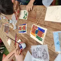 Les jeudis au théâtre. Atelier tempera (peinture  à base d’œuf)