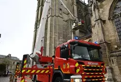 Exercice incendie à la cathédrale du Mans