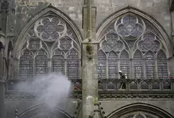 Exercice incendie à la cathédrale du Mans