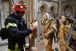 Exercice incendie à la cathédrale du Mans