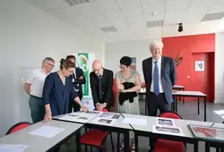 La visite du collège au lancement des travaux