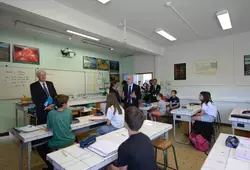 La visite du collège au lancement des travaux