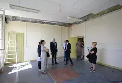 La visite du collège au lancement des travaux