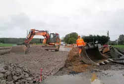 Aménagement d'un nouveau carrefour giratoire à Neuville-sur-Sarthe