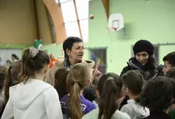 La séance d'entraînement auprès du club de Cérans-Yvré