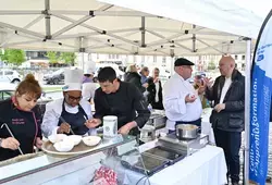 Opération de dégustation sur le marché des jacobins 