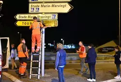 Montage du circuit des 24 heures par les agents des routes départementales