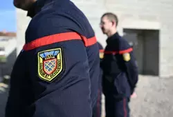Première pierre du Centre d'incendie et de secours de Saint-Cosme-en-Vairais