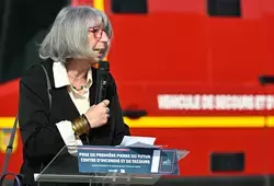 Première pierre du Centre d'incendie et de secours de Saint-Cosme-en-Vairais