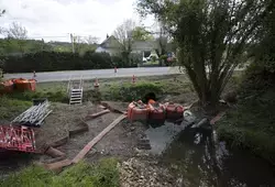 Pont sur la Livonnière : le chantier