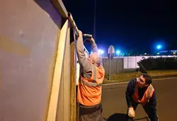 Montage du circuit des 24 Heures du Mans par les agents du Département !