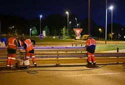 Montage du circuit des 24 Heures du Mans par les agents du Département !