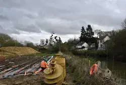 Huisne Sarthoise : un ouvrage d’art entre dans sa phase finale de construction