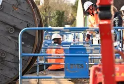 Chantier d'enfouissement du réseau électrique à Champagné