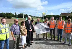 Le nouveau carrefour giratoire à Lamnay a été inauguré