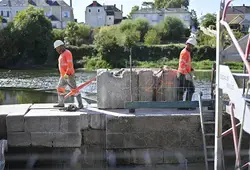 Reconstruction du vannage du barrage à La Suze-sur-Sarthe