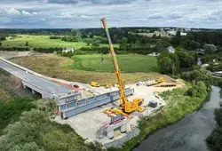 Le chantier du viaduc de l’Huisne Sarthoise franchit une nouvelle étape