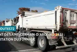 Pont de Saint-Germain-d’Arcé : des restrictions de tonnage sur la RD 141