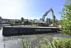 Une nouvelle vanne pour le barrage de La Suze-sur-Sarthe
