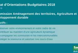COMMISSION AMÉNAGEMENT DES TERRITOIRES, AGRICULTURE ET DÉVELOPPEMENT DURABLE